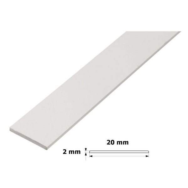 236.22inch 6M Flat BAR Trim Door Window Architrave White PVC Cover Strip TMW Profiles (20mm)