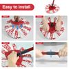 DLAIMI 2 PCS Mop Head Replacement Microfiber+1 PC Red Spin Mop Head Base+1PC 4-Section Handle Compatible with Vileda EasyWring 1-Tank System