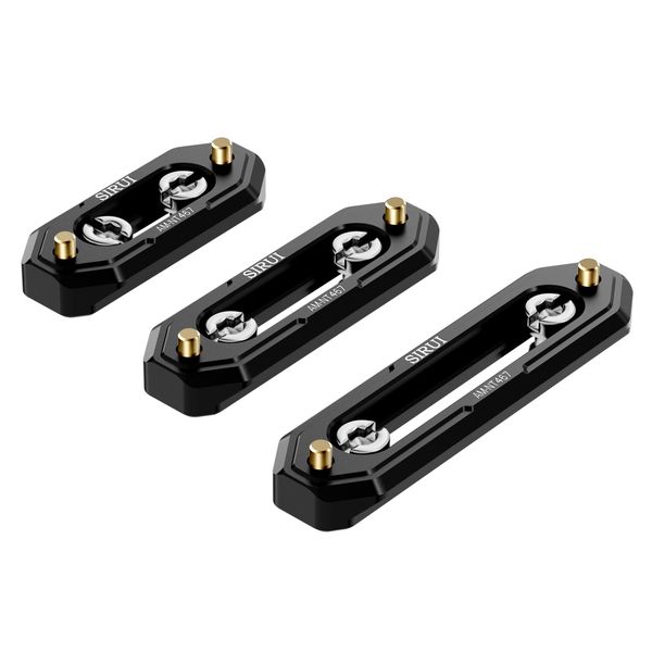 SIRUI 3 Pack NATO Rail Set, Quick Release 2"/48mm, 2.4"/60mm, and 3"/75mm Long NATO Rails with Safety Pins and 1/4" Screws for NATO Clamp Top Handle Side Handle, Kinds of Camera Rig, AM-NT467