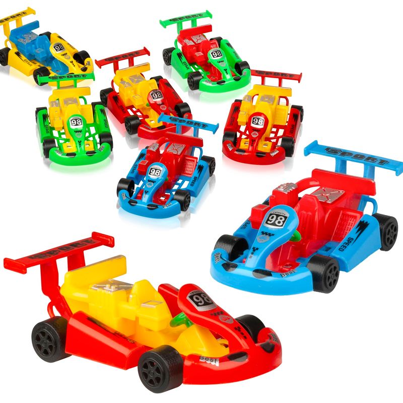 PROLOSO 16PCS Mini Go Karts Wind Up Car Assorted Little Pull Back ...