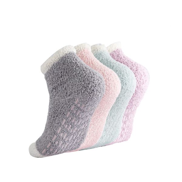 Breslatte Non Slip Socks Hospital Socks with Grips for Women Grip Socks for Women Fluffy Socks with Grips for Women Slipper Socks Gripper Socks