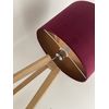 Burgundy Velvet Brushed Copper Drum Lampshade