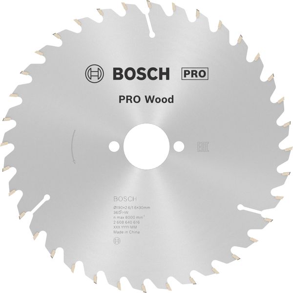 Bosch 2608640616 190 X 2.6 X 30/36 Opti Wood Circular Saw Blade Hand