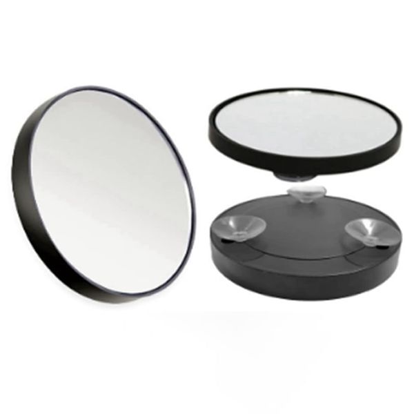 Mekeelie Anti-Fog Makeup Mirror Suction Cup Vanity Mirror 20X Handheld Magnifying Makeup Mirror with Handle,Black