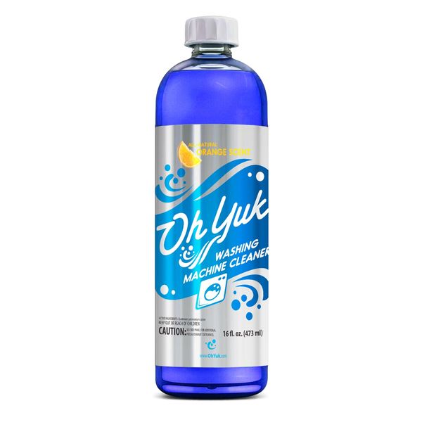 Oh Yuk Washing Machine Cleaner For All Washers (Top Load, Front Load, HE and Non-HE), Natural Citrus Fragrance, Four Cleanings Per Bottle, Septic Safe, 16 Fl Oz