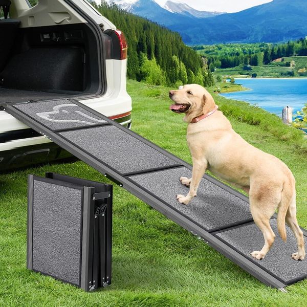 71'' X-Long Portable Car Ramp for Small-Large | Dog Folding Pet Steps