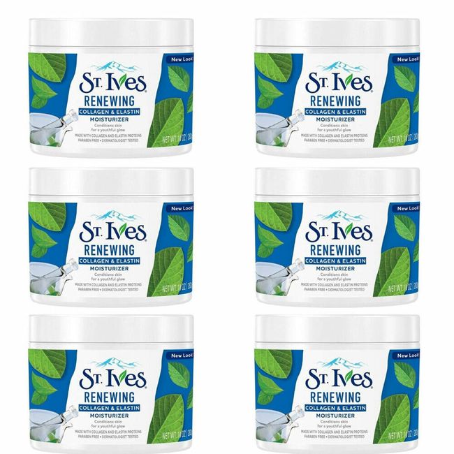 NEW St Ives Collagen Elastin All Skin Types Facial Moisturizer 10 Ounce (6 Pack)