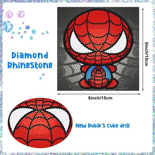 LWZAYS Diamond Painting Kits for Kids Diamond Art Gem by Number Kits Arts and Crafts for Kids, Mosaic Kits DIY Full Drill Painting Kit for Home Wall Decor 4 Pieces 6" X 6"