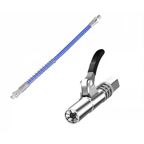 Grease Gun, Grease Coupler, Locking Clamp High Pressure Grease Injector, Single Handle Self-Locking Butter Nozzle Head, Nozzle, Locking Coupler, High Pressure Grease, Grease Coupler, Fittings,