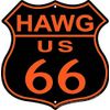 US Route 66 Hawg Shield Sign