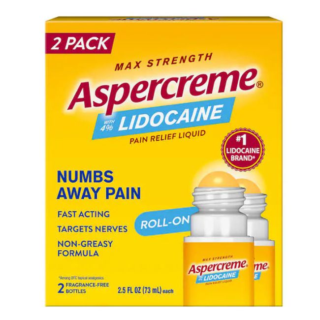 Aspercreme 4%  No-Mess Roll-On, 2-pack 2.5 Ounces Each