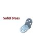 QCAA Solid Brass Table Folding Flip Top Hinge, 2-3/4"x1-3/16, Satin Chrome, 4 Pack, Made in Taiwan