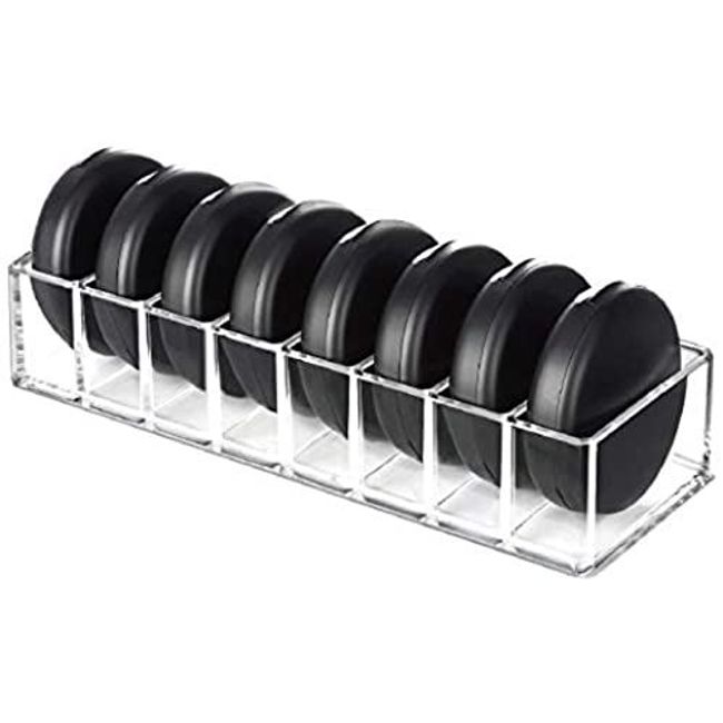 ColorfylCoco Cosmetic Storage Eyeshadow Case 8 Dividers Acrylic Case Lip Holder Lipstick Holder Makeup Box Clear Case Lipstick Makeup Drawer Accessory Case Storage Stand