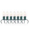 25 Ft Christmas Light String with Clear White C7 Light Bulbs for Indoor/Outdoor