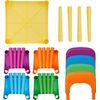 Table & 4 Chairs Set Toddler Plastic Sturdy Desk Kids Art Reading Table Set