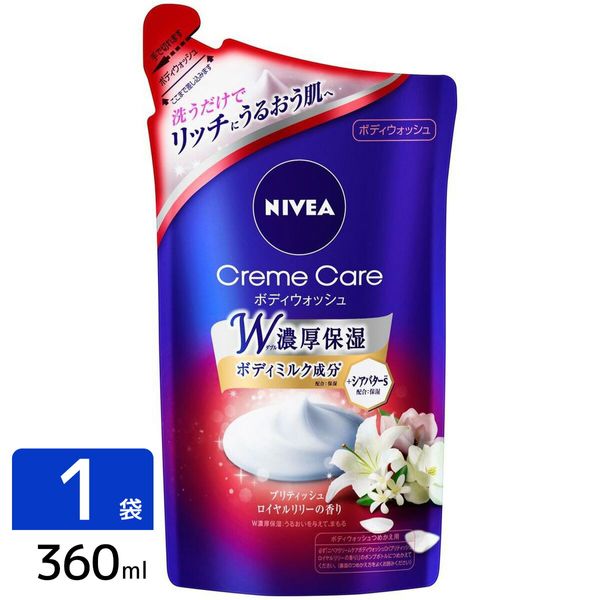 Kao Nivea Cream Care Body Wash, British Royal Lily Scent, Refill, 360ml, 4901301372635