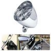 6"Chrome Motorcycle LED Visor Headlight Lamp For Harley Bobber Chopper Universal