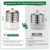 Mogul Socket E39 to Medium Screw E26 E27 Socket Adapter,Porcelain Material of E39 Adapter Reducer Converter (6 PCS/Pack)