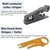 9-in-1 Network Toolkit: RJ45 Ethernet Crimper, Krone PunchDown, Cable Tester