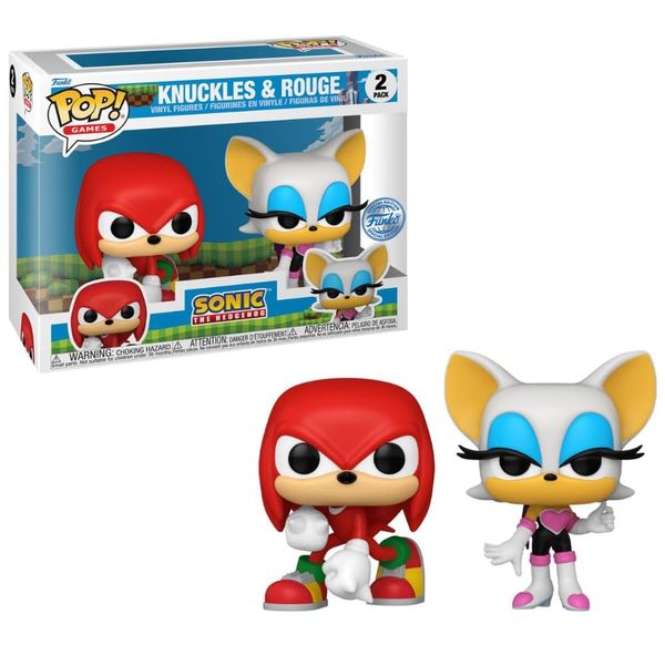 Funko Pop! Games: Sonic - Knuckles and Rouge 2pk (Exc), Collectable Vinyl Toy Figure - 77477