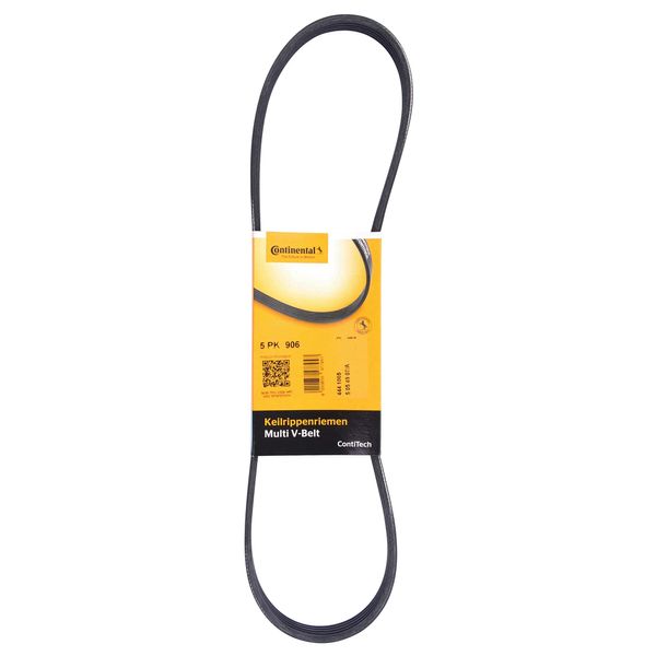 CONTITECH 5PK906 V-ribbed belt, Black/White