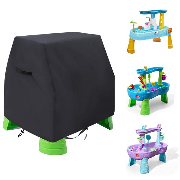 QUYCIFYUS Kids Water Table Cover Suitable for Step2 Rain Showers Splash Pond Water Table， Waterproof and Dustproof UV Protection Outdoor Toy Cover Heavy Duty 600D Oxford Cover (Cover Only)