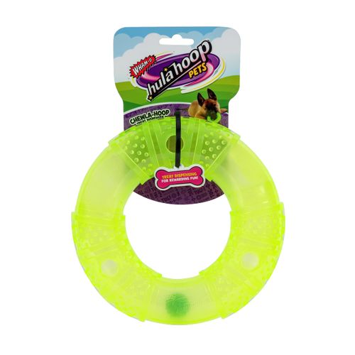 Jazwares Wham-O Pets Chewla-Hoop Treat Dispenser - Boredom Buster, Mentally Stimulating, Challenging Interactive Dog Toy