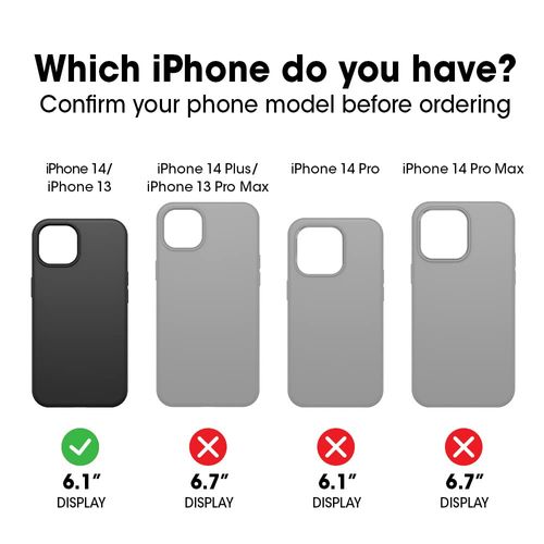 OtterBox iPhone 14 & iPhone 13 Symmetry Series+ Case - Black, Ultra-Sleek, Snaps to MagSafe, Raised Edges Protect Camera & Screen