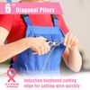 WORKPRO 3PCS Plier Set Needle Nose Plier Diagonal Cutting Plier Slip Joint Plier