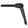 sourcing map M12 x 80mm Adjustable Knobs Handle Male Thread Push Button Ratchet Quick Release Locking Rotating Bolt for Lathe Machinery, Black