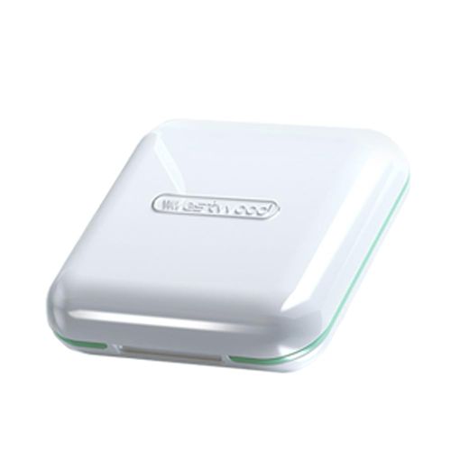 mitas TN-MPCC-WH Mouthpiece Case, Small, Carrying Case, Denture Case, Thin, Compact, Stylish, Silicone, Mirror, Includes Mirror, Mouthpiece Case, Divider, Storage, Cup, Lightweight, Medicine Storage,