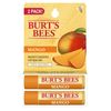 Burt's Bees 100% Natural Moisturizing Lip Balm, Mango Beeswax & Fruit Extracts - 2 Tubes