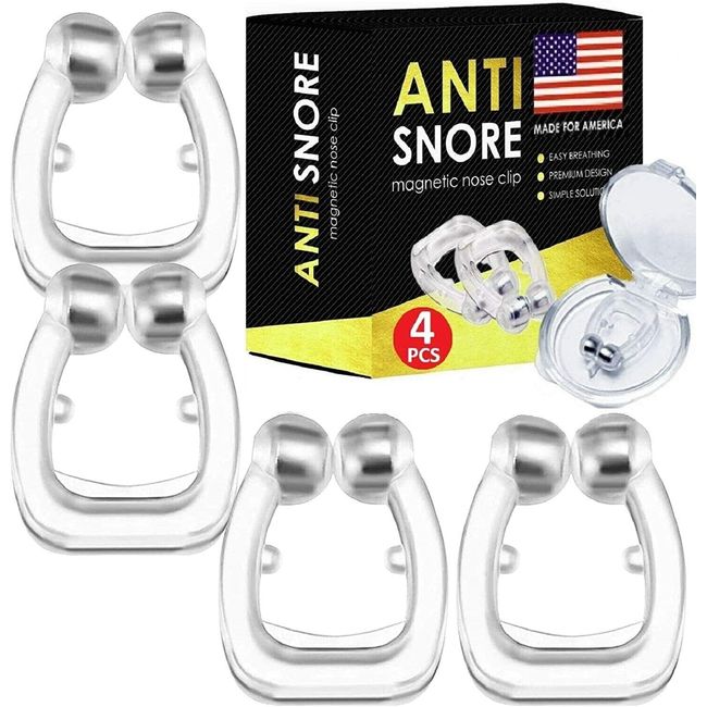 [4-Pack] Aparato Dispositivo Para No Roncar Antironquidos Dormir Magnetico Set