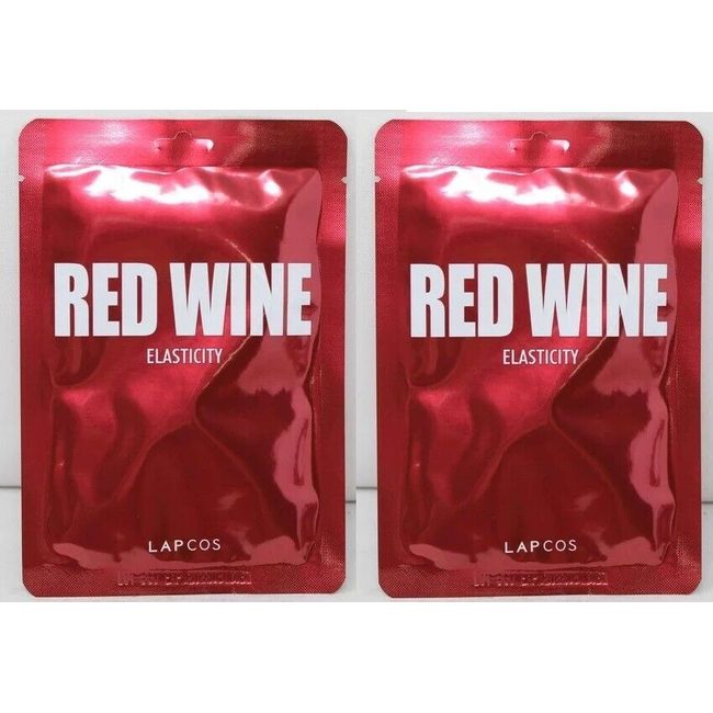 Lapcos Daily Elasticity Daily Skin Mask Red Wine Exp 10/2023 Pack 2