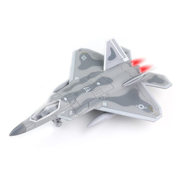 F22 Airplane Toy, Fighter Jet Toy for Kids, Pull Back Toy Jets, Diecast Airplanes Model with Light & Sound, Metal Airplane Gifts for Kids Decor