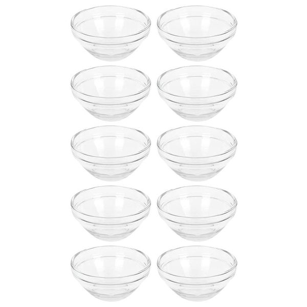 zaoalife 10Pcs Cosmetic Mix Bowl, Transparent Plastic Facial Mask Mixing Bowl, Prep Measuring Bowl DIY Stirring Bowls Cosmetic Beauty Tool for Home Salon