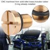 e46 bleed screw + Coolant Expansion Tank Bleeder Screw Drain Screw Radiator Expansion Tank and Rubber O-ring Solid Billet Brass for E30 E36 E31 E34 E46 E39 E38