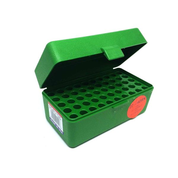 MTM 50 Round Flip-Top Rifle Ammo Box WSSM, 500 S&W (Green)