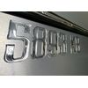 Custom Boat Registration Numbers & Letters (Two Sets) Marine Grade Decals (Plain Chrome, 3")