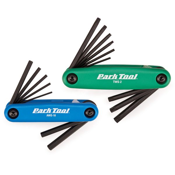 Park Tool FWS-2 Fold-Up Wrench Set Tool,Blue/Green