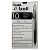 Pentel 1.0mm Tip E-Ball Retractable Ballpoint Pen - Black