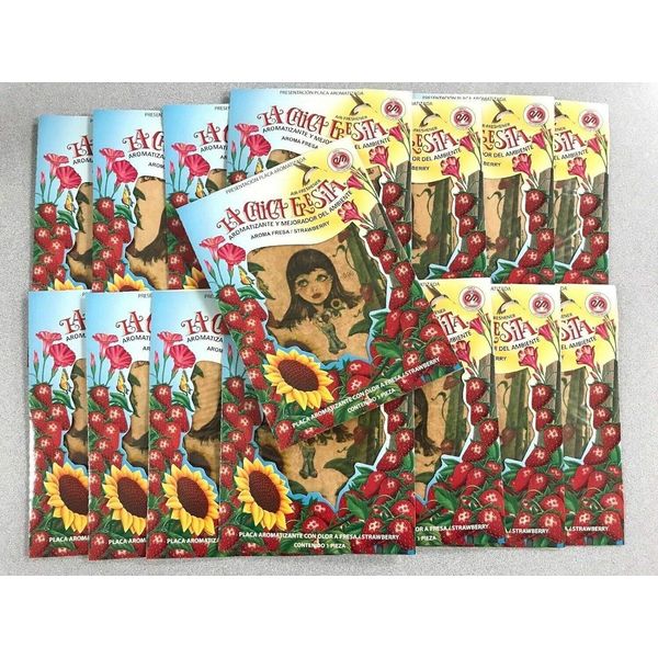 25pack LA CHICA FRESITA Car Air Freshener Strawberry Fresa Aromatizante aroma