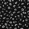 Basic Sense Leopard Silver Foil Print Scarf, Black