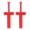 KIMISS 2PCS Bricklayer's Tool Kit: Brick Liner Runner & Wire Drawer, Masonry Leveling & Measuring Engineering Tools for Seamless Bricklaying (Red)