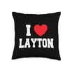 I Love Layton Throw Pillow