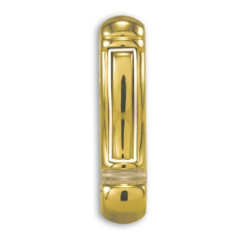 Heath Zenith SL-6400 Wireless Battery Operated Push Button with Lifetime Finish, Polished Brass