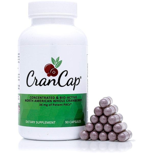 US Direct Purchase CranCap Cranberry Supplement for B Urinary Tube 36mg PAC Whole Cranberry Gluten Free Vegan Friendly Vegan GMO Made in USA (90 capsules), quantity, see details