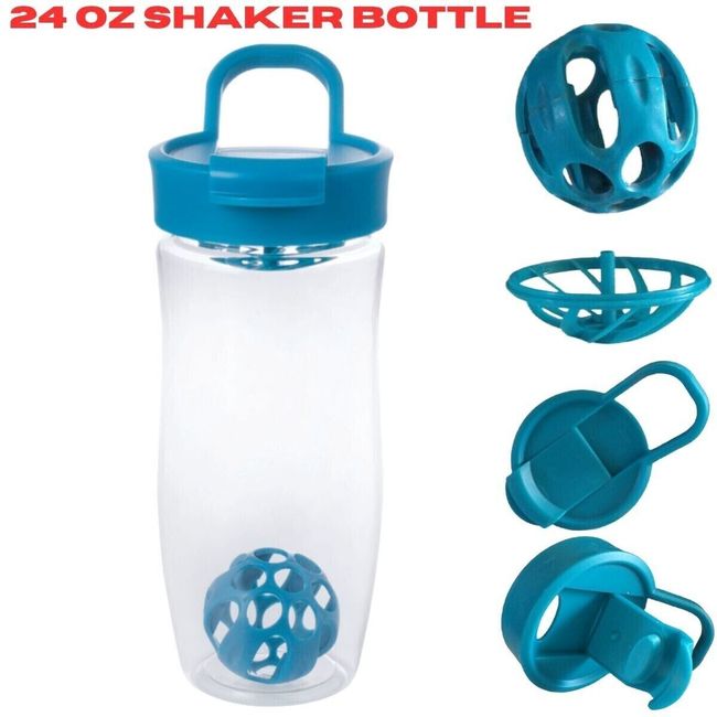 24 oz. Plastic Shaker Bottles With Mixer