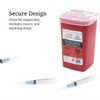 First Aid Sharps Container with Split Lid Design and Locking Mechanism 4 Count