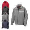 Generisch Softshell-Jacke mit Wunschtext auf der Brust bestickt (Schwarz, XXL)